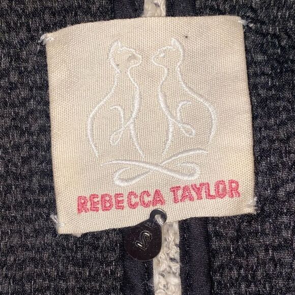 REBECCA TAYLOR Zip Up Tweed Jacket Blazer - Picture 5 of 6